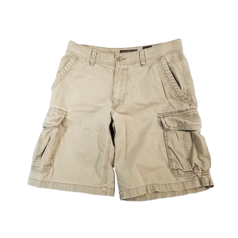 Old Navy cargo‎ shorts men's 32x 11 brown cotton outdoor Urban grunge cotton